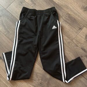 adidas Black Sweatpants with Tapered Leg and Elastic Waistband